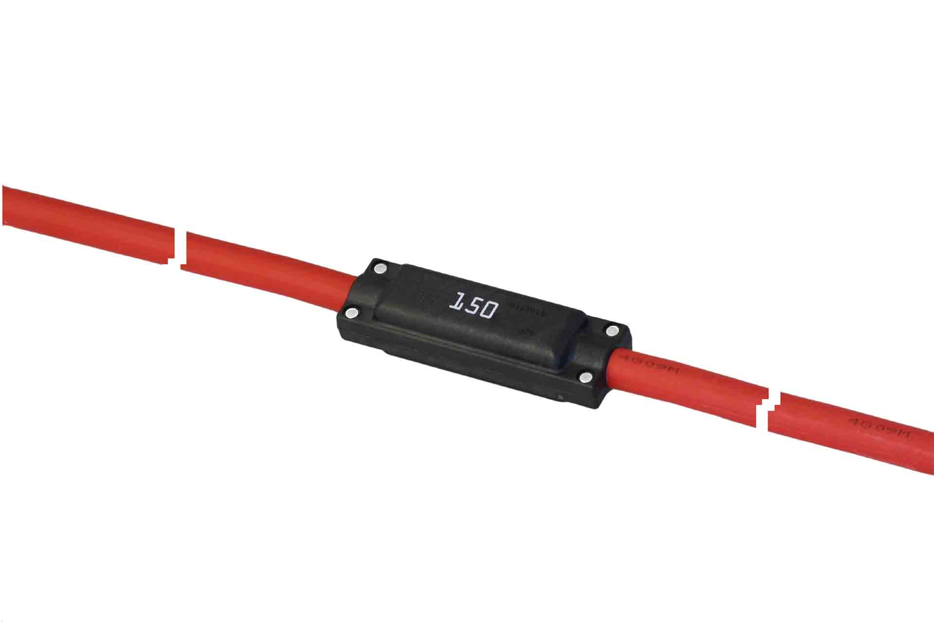 Pieza Megafusible con cable de 19 mm2, 150 A. Hasta 32 V