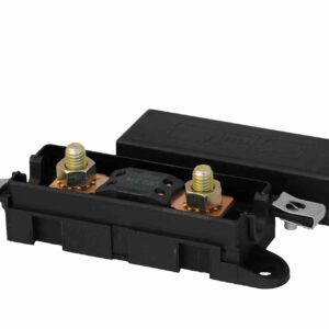 Porta-fusible con tapa resistente a salpicaduras para fusibles Mega, BF2, CAL de distancia entre agujeros de 51 mm, montaje con soportes para base o panel, máximo 250 amperios