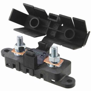 Portafusibles para fusible MEGA, CAL, 50,8 mm entre tornillos, material flexible