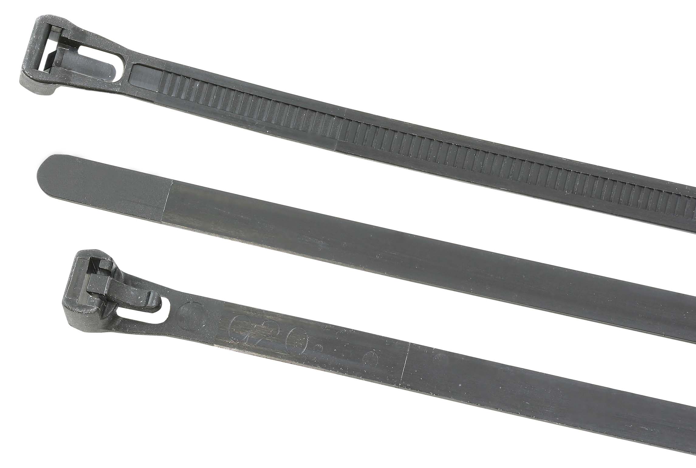 Bridas reutilizable de nylon poliamida 6/6 para cables y multiusos. Negro. Profesionales, presillas plastico resistente a temperatura