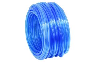 Mangueras azules transparente para combustible y aire.