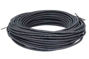 Tubo corrugado flexible de polipropileno (PP) para cables resistente a los Rayos UV/Manguera Protectora de Cables Negro. Tubo vacío.