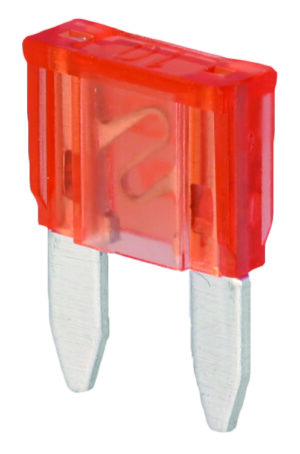 Fusibles mini, plano, de cuchilla, pequeño, 18 x 11 mm, de automoción.