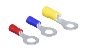 Terminales tipo redondo con forma de anillo crimpado de empalme rápido, aislados.