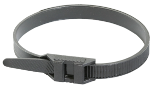 Bridas de doble cabeza extrafuerte plana de poliamida 6/6 para cables y multiusos. Negro. Profesionales, presillas plastico resistente a temperatura