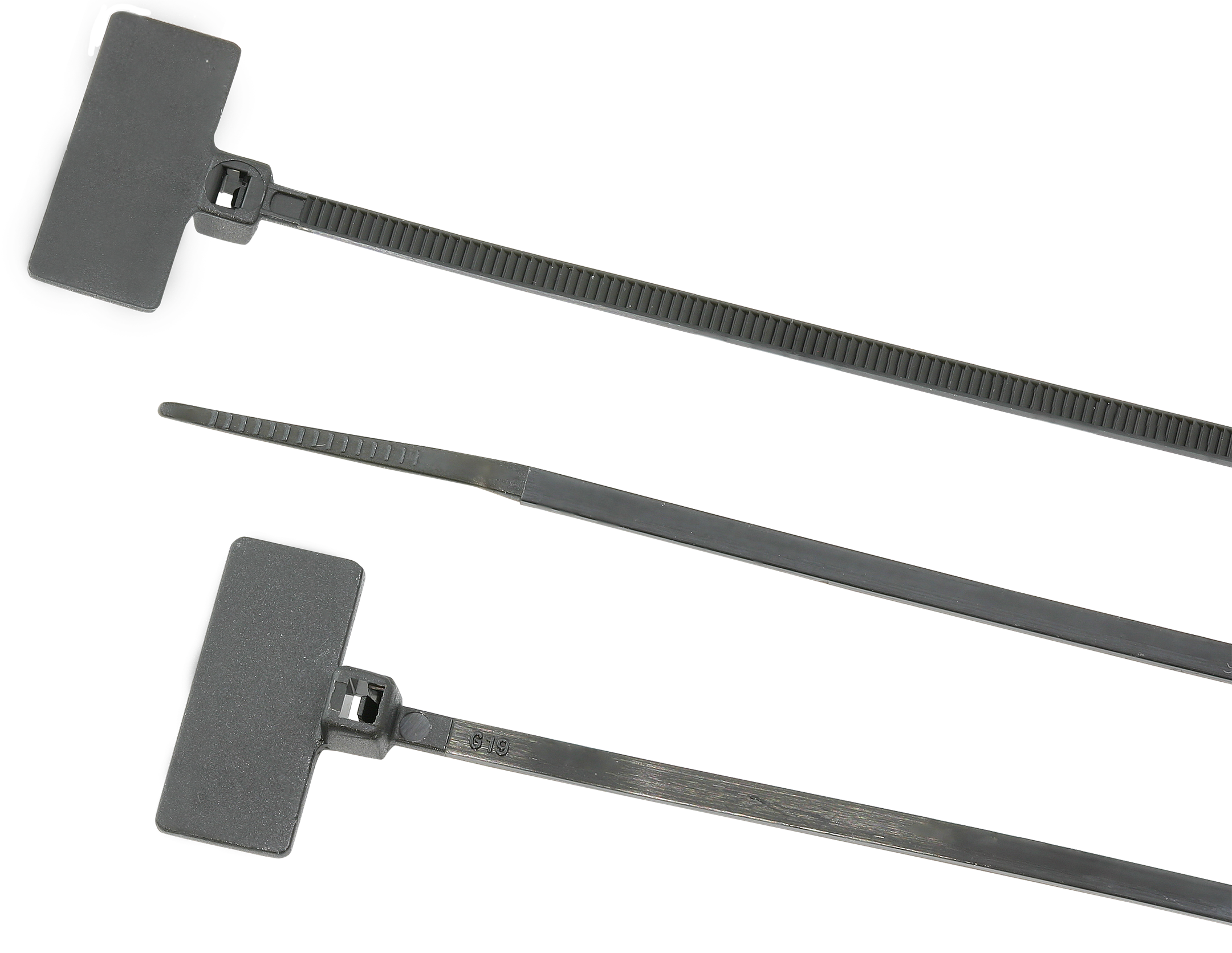 Bridas con forma de etiqueta de nylon poliamida 6/6 para cables y multiusos. Negro. Profesionales, presillas plastico resistente a temperatura - Imagen 3