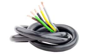 Cable eléctrico manguera flexible fabricada con aislamientos y cubierta de PVC. A05VV-F