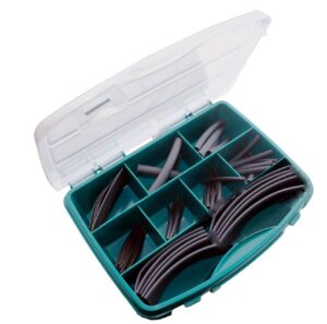 Surtido 5,5 mts. de  tubo termorretráctil e2:1 de poliolefina aislante, impermeable, para cables, conexiones, piezas, etc. de interior 3,2 mm a 19,1 mm, protectora de tubos. Contracción por calor. Color negro. Sin adhesivo interno.