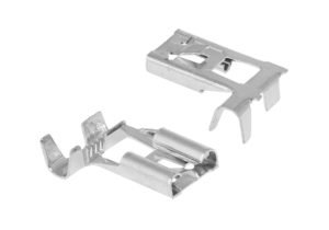 Terminales macho con forma de bandera 7,9 mm crimpado de empalme rápido, para H4/H5/R2 con lengüeta de retención para montar en conector,  no aislados.