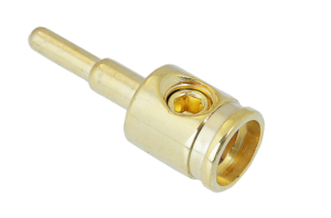 Terminales para baterías, bornas tipo banana o pin acabado en oro