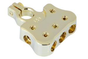 Terminales para baterías bañado en oro 2 salidas de hasta 25mm2 + 2 salidas de hasta 35mm2 + 1 salida de hasta 50mm2