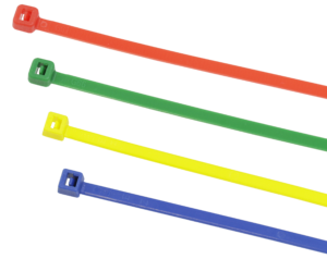 Bridas de nylon poliamida 6/6 de colores para cables y multiusos. Profesionales, presillas plastico resistente a temperatura
