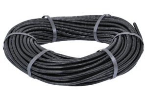 Tubo corrugado flexible de poliamida 6 (PA) para cables ADR/resistente a los Rayos UV/Manguera Protectora de Cables Negro. Tubo vacío.