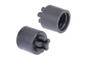 Pieza Tapón para final del tubo coarrugado de diámitro anterior de tubo de 12 mm o tubo de 13 mm, color negro