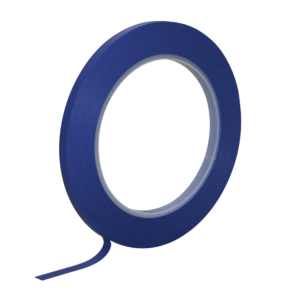 Cinta de carrocero para pintar y enmascarar de PVC. Adhesiva no deja residuos. 33 mt. Perfil fino de 0,12 mm.